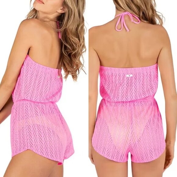 Hurley Other - Hurley Juniors' Crocheted Tube Cover-Up Romper NWT Sz XL